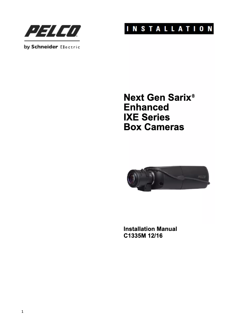 Imagen de la primera página del manual del dispositivo Sarix IXE22