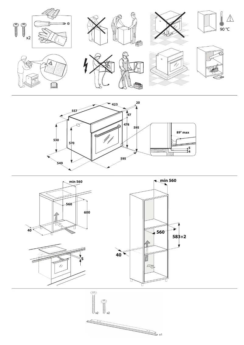 Página 1 del manual Instrucciones de seguridad Hotpoint FA2 530 H BL HA