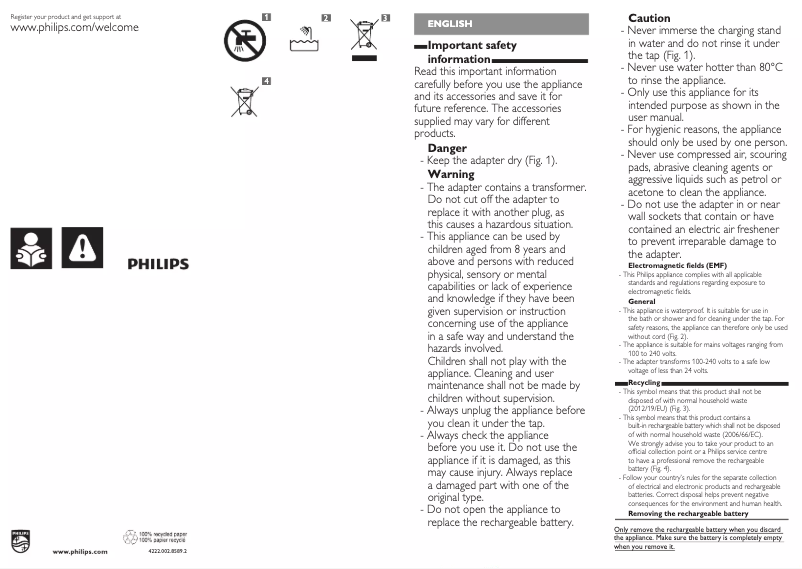 Página 1 del manual Manual de usuario Philips MULTIGROOM Series 7000 QG3382