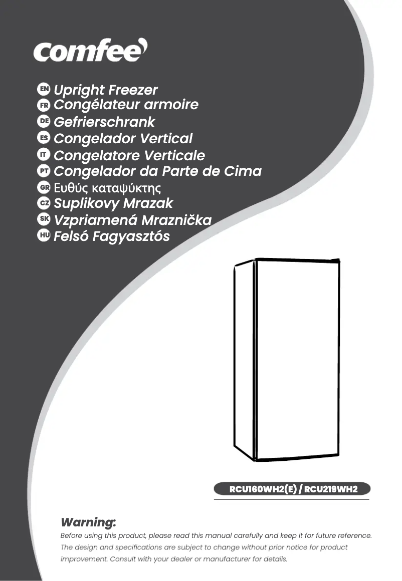 Imagen de la primera página del manual del dispositivo RCU219WH2