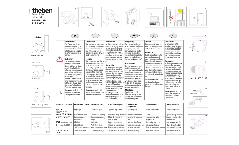 Imagen de la primera página del manual del dispositivo Ramses 714-11