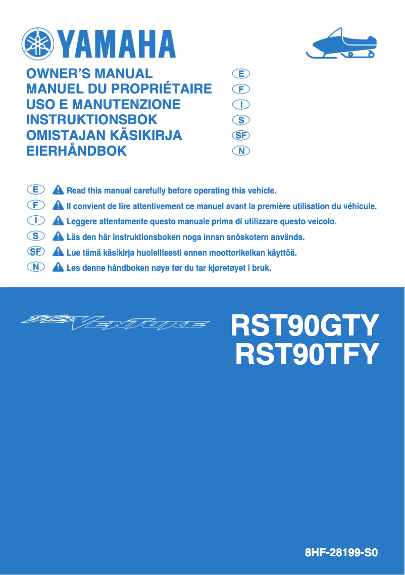 Imagen de la primera página del manual del dispositivo RS Venture TF (2009)