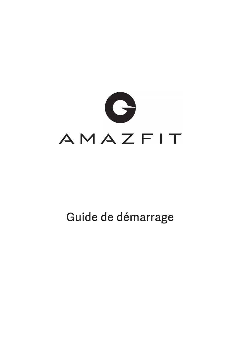 Imagen de la primera página del manual del dispositivo Amazfit Pace