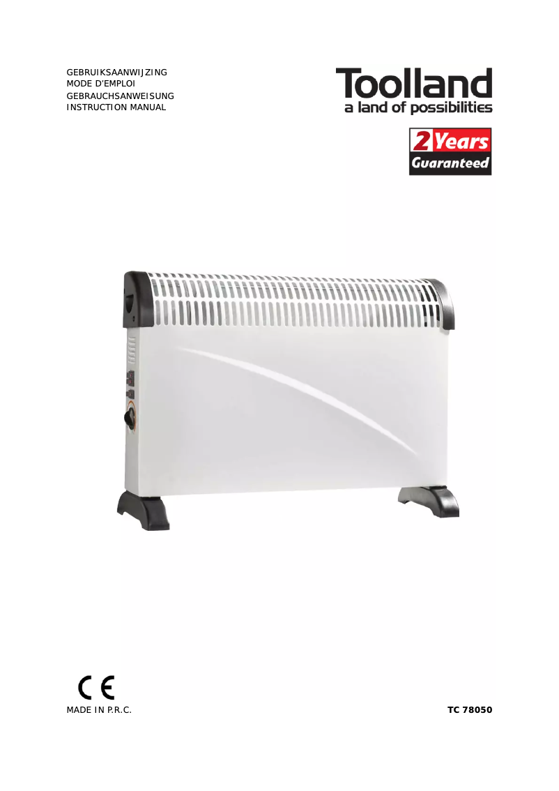 Página 1 del manual Manual de usuario Toolland TC78050