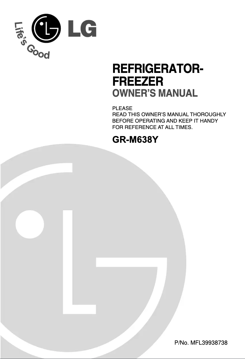 Imagen de la primera página del manual del dispositivo GR-M638YQ