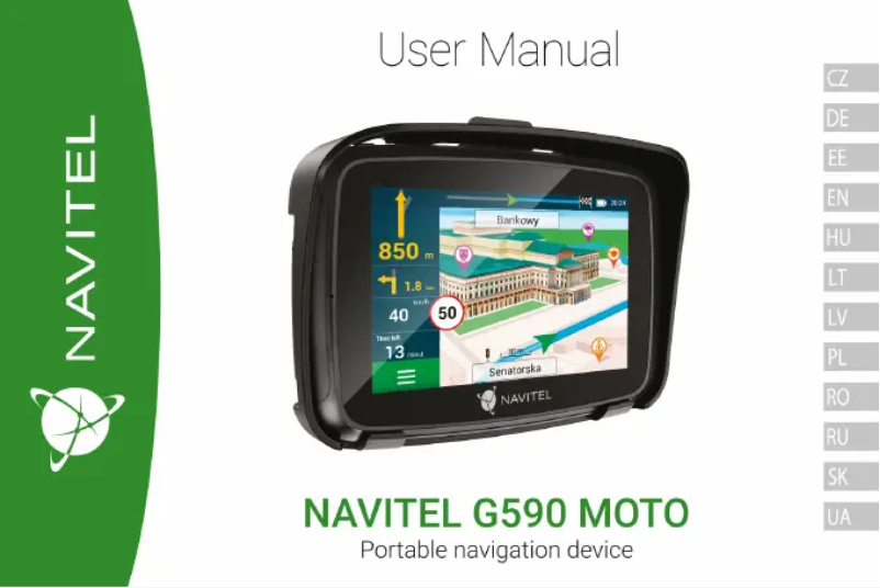 Página 1 del manual Manual de usuario Navitel G590 MOTO