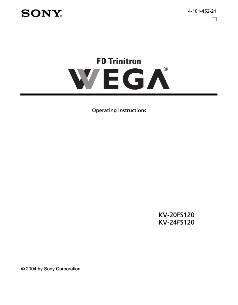 Imagen de la primera página del manual del dispositivo Wega KV-24FS120