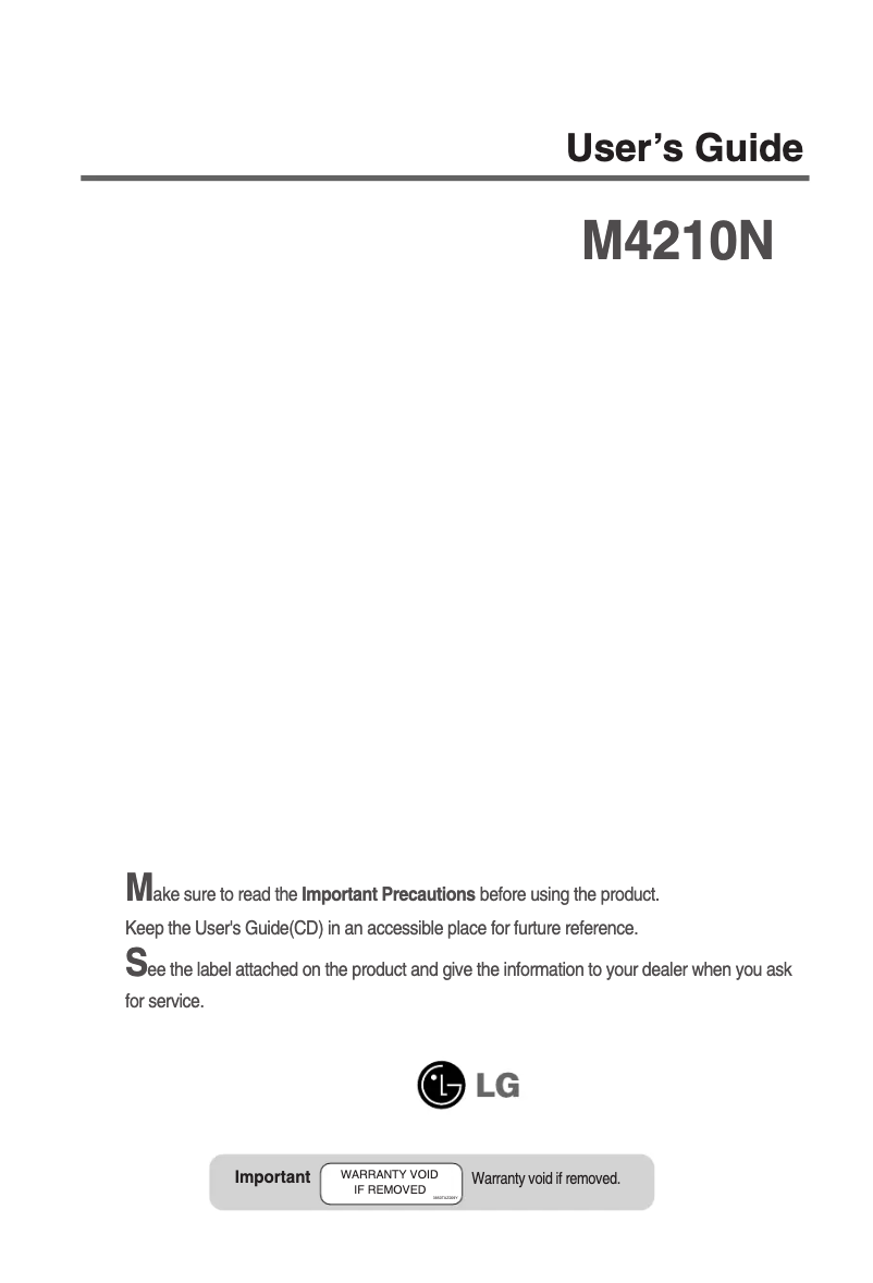 Imagen de la primera página del manual del dispositivo M4210N-B10J