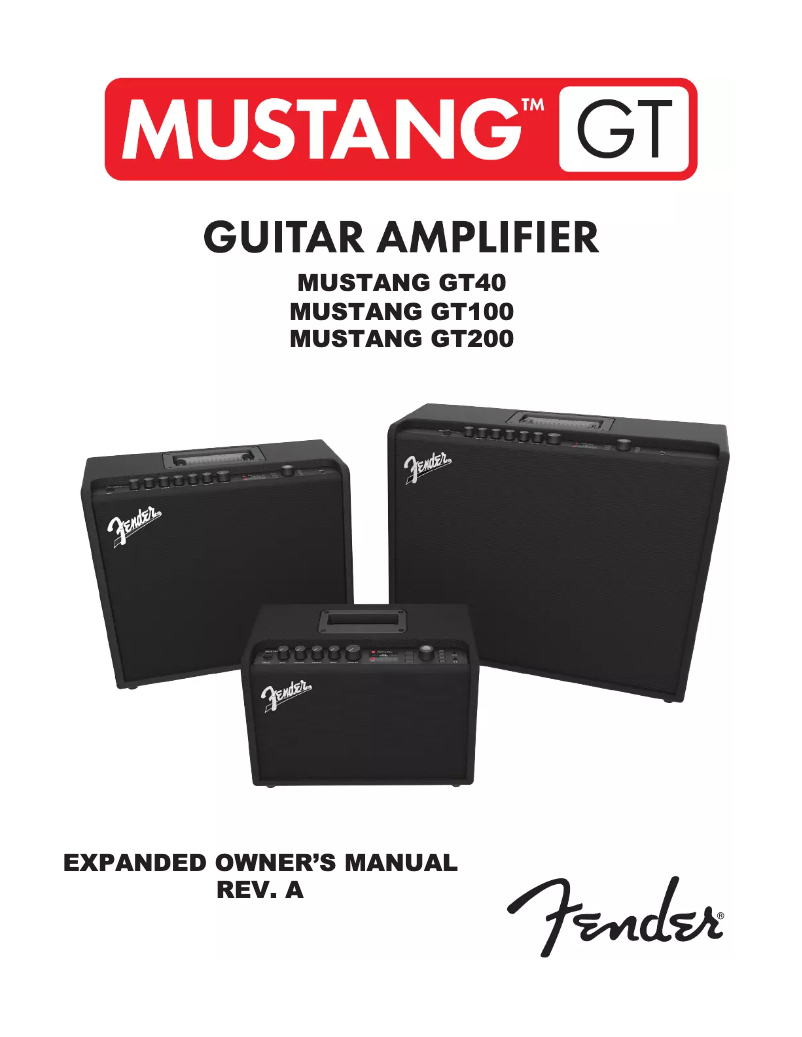 Página nº 1 - Manual de usuario Fender Mustang GT40