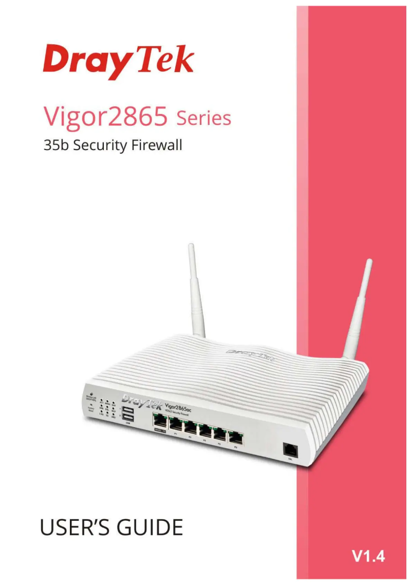 Imagen de la primera página del manual del dispositivo Vigor 2865ac-B