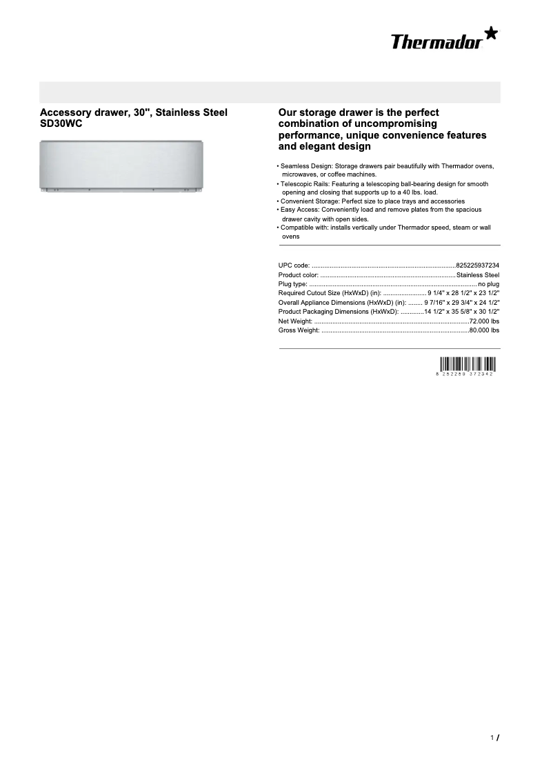 Imagen de la primera página del manual del dispositivo SD30WC