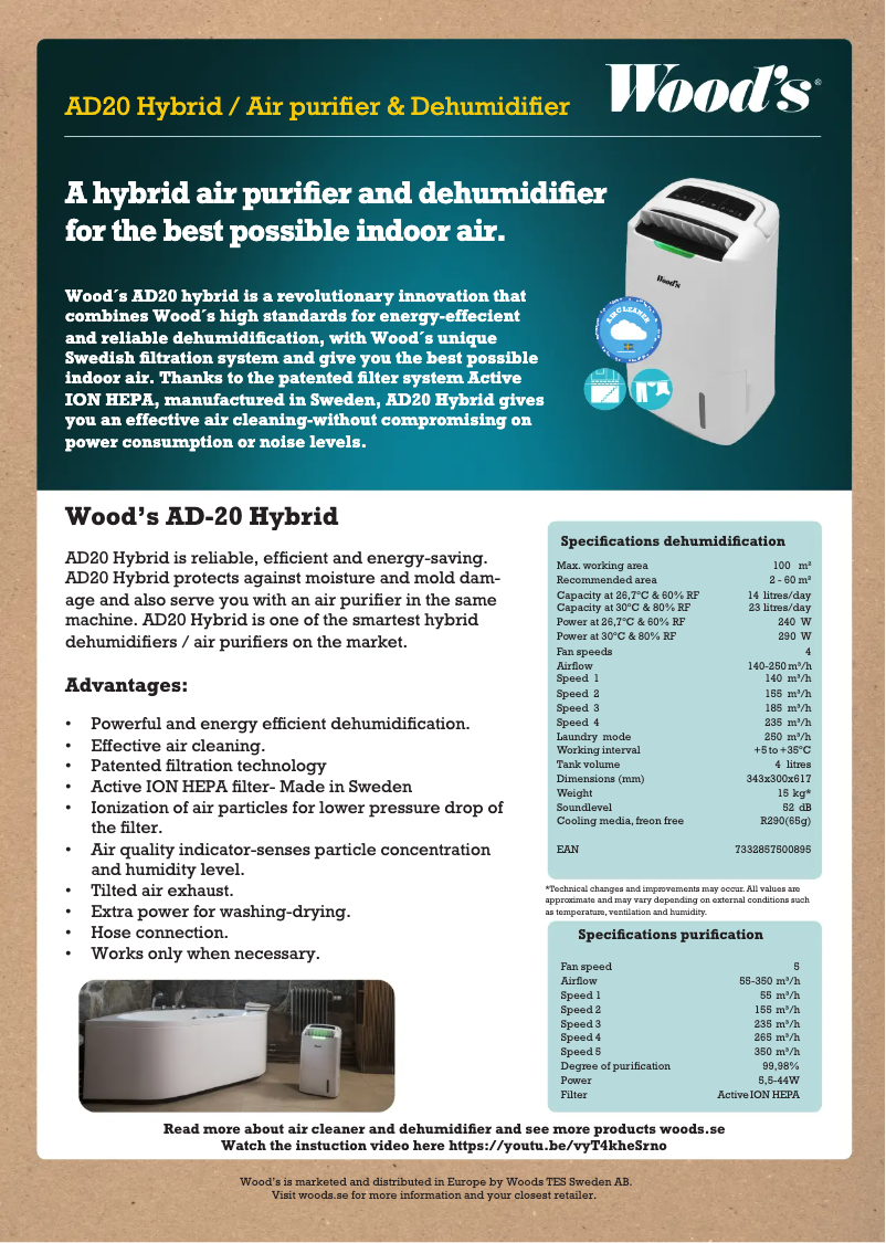 Imagen de la primera página del manual del dispositivo AD20G