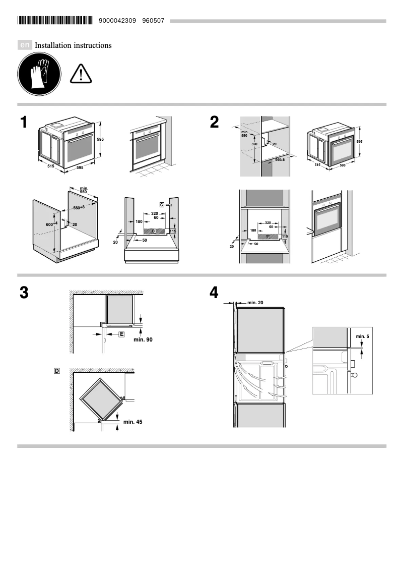 Página nº 1 - Guía de instalación Bosch HBA64B251B