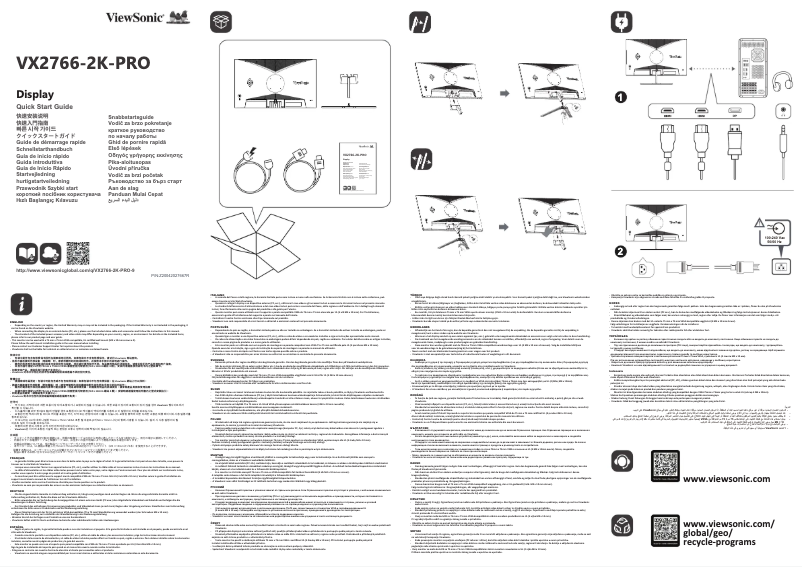 Imagen de la primera página del manual del dispositivo VX2766-2K-PRO