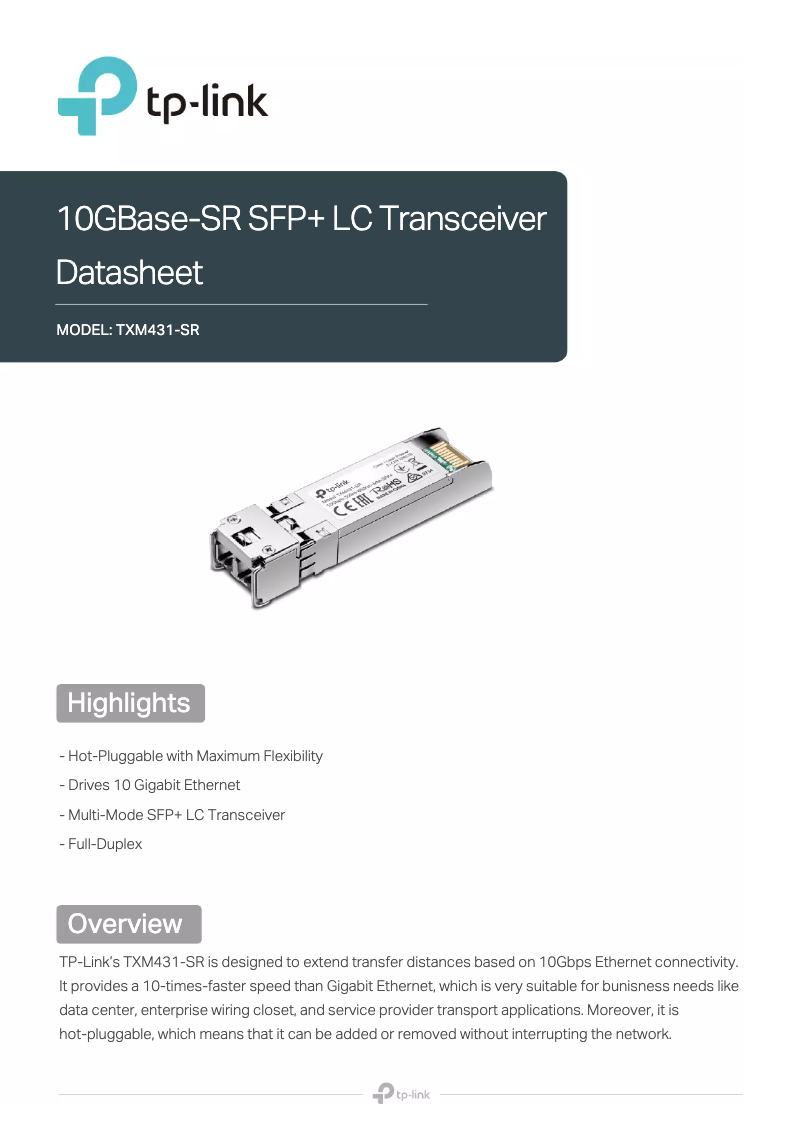 Imagen de la primera página del manual del dispositivo TXM431-SR