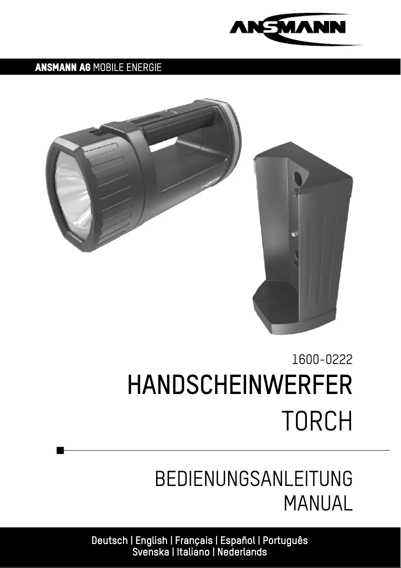 Página 1 del manual Manual de usuario Ansmann HS5R