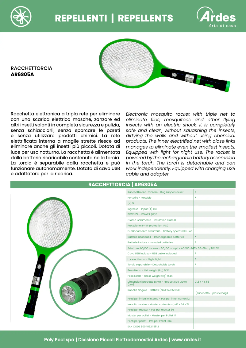 Imagen de la primera página del manual del dispositivo AR6S05A