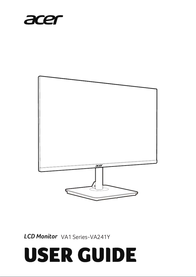 Imagen de la primera página del manual del dispositivo VA241YA