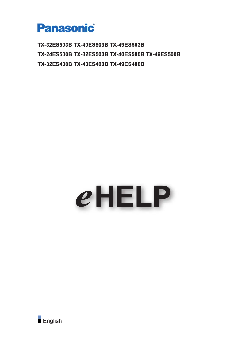 Imagen de la primera página del manual del dispositivo TX-40ES400B