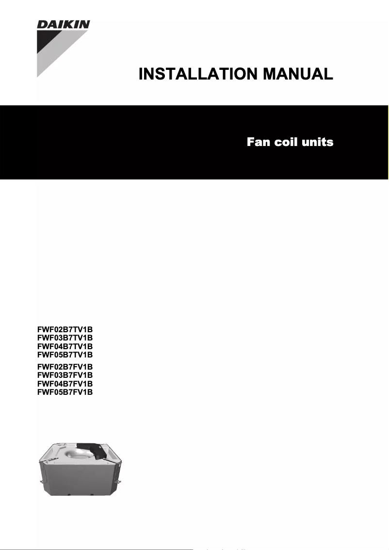 Página nº 1 - Guía de instalación Daikin FWF04B5TV1B