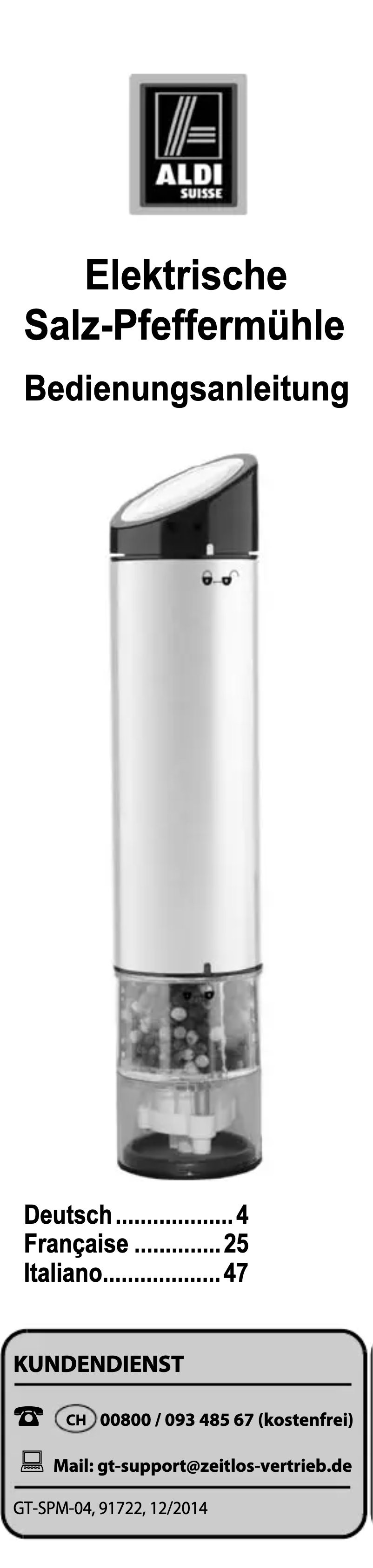 Página 1 del manual Manual de usuario Crofton GT-SPM-04