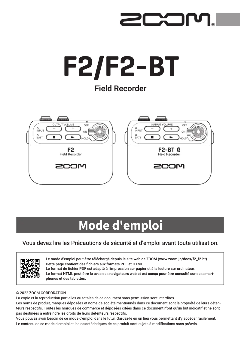 Imagen de la primera página del manual del dispositivo F2