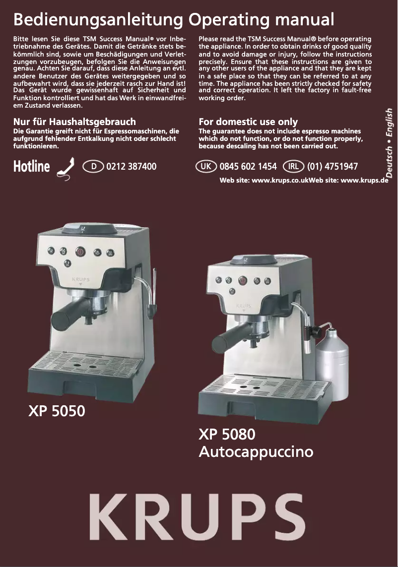 Imagen de la primera página del manual del dispositivo XP5080