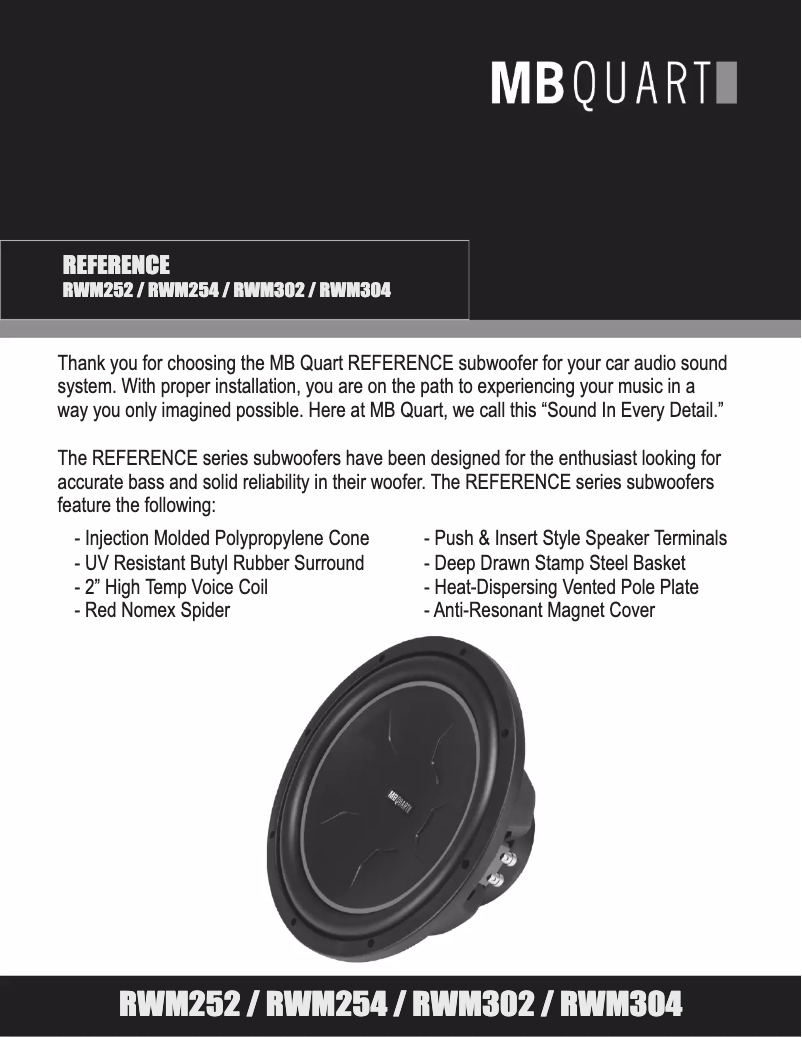 Imagen de la primera página del manual del dispositivo RWM254