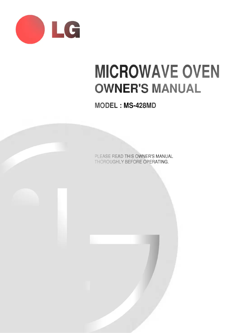 Imagen de la primera página del manual del dispositivo MS-428MD