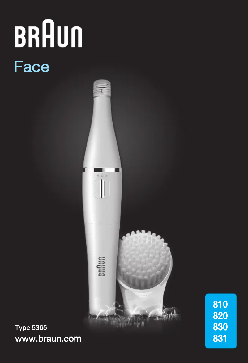 Página nº 1 - Manual de usuario Braun SE830 Face