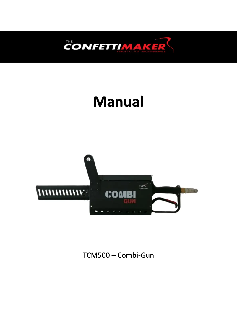 Imagen de la primera página del manual del dispositivo Combi Gun TCM500