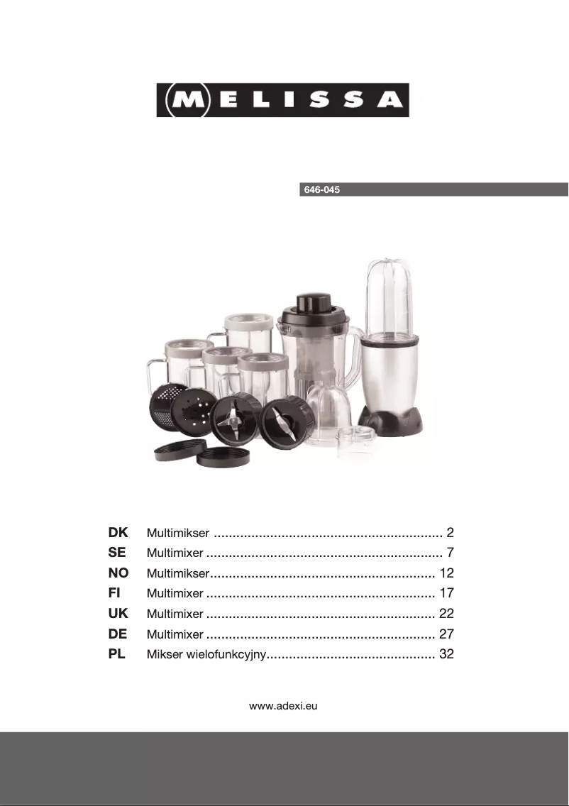 Página nº 1 - Manual de usuario Melissa 646-045