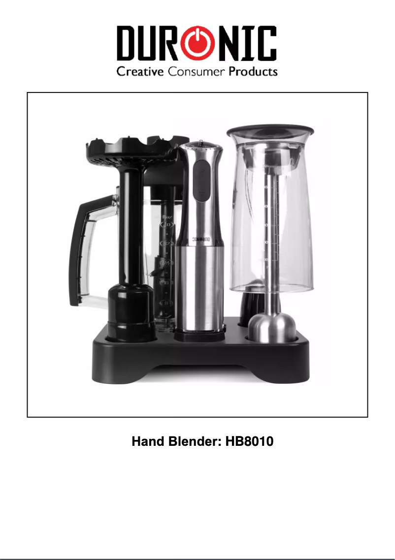 Página 1 del manual Manual de usuario Duronic HB8010