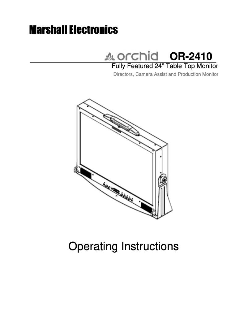 Imagen de la primera página del manual del dispositivo Orchid OR-2410