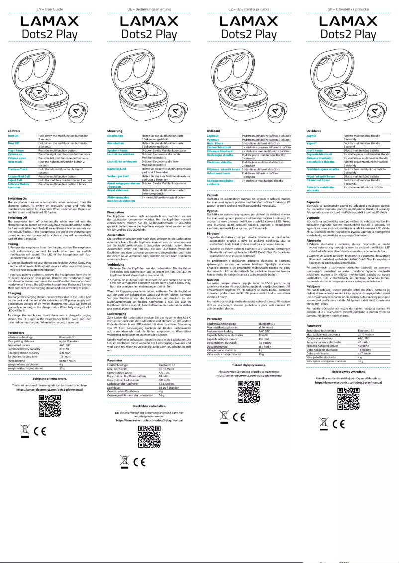 Página 1 del manual Manual de usuario Lamax Dots2 Play