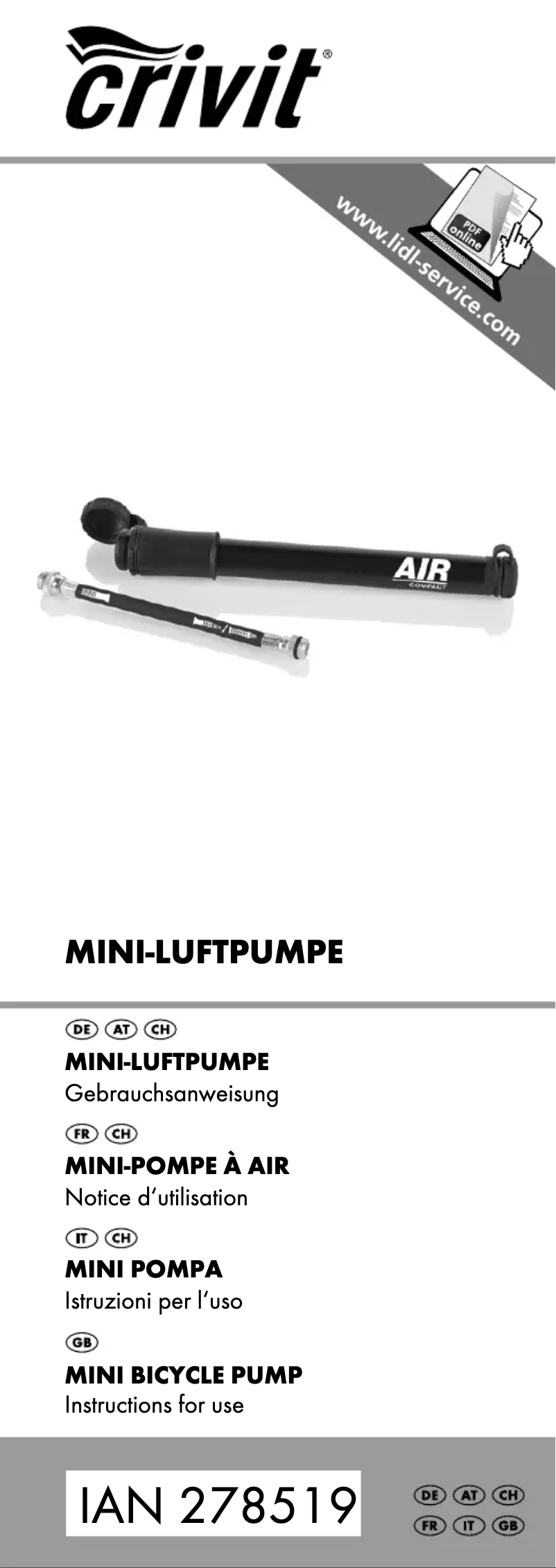 Página 1 del manual Manual de usuario Crivit IAN 278519