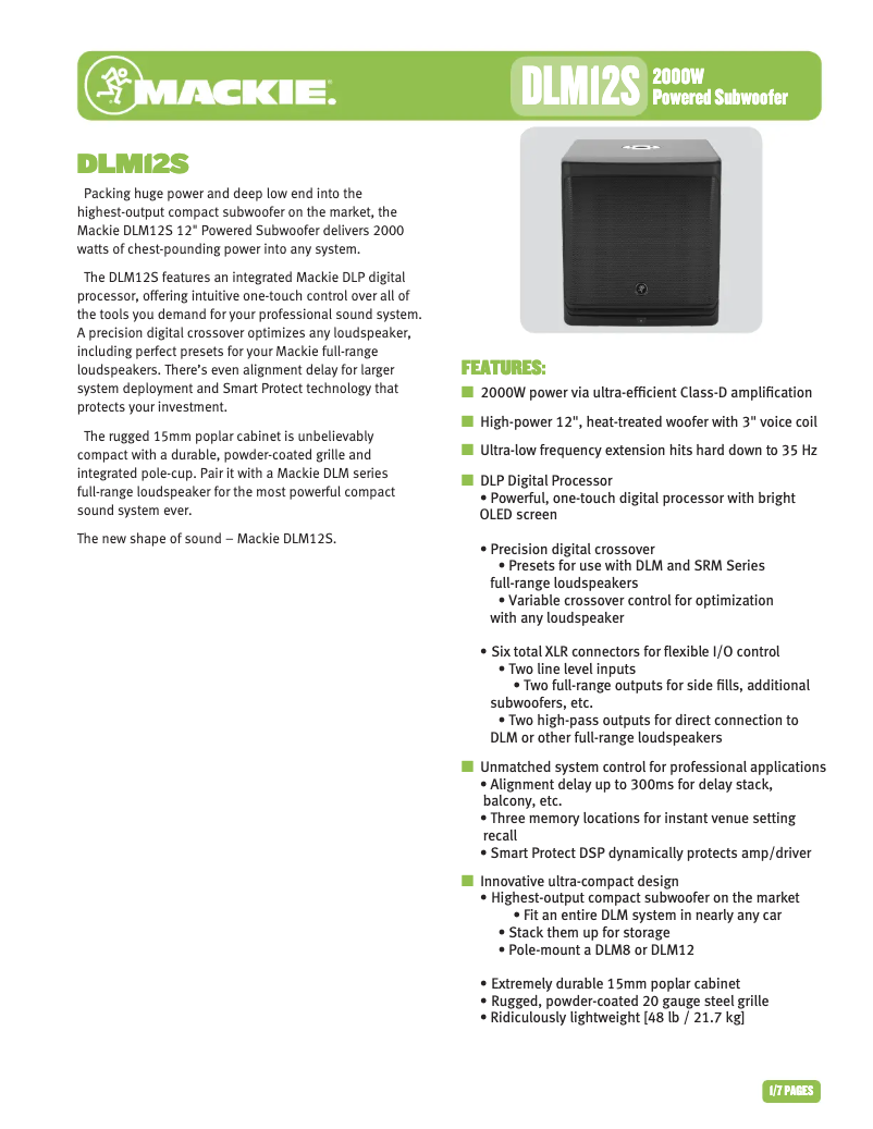 Imagen de la primera página del manual del dispositivo DLM12S