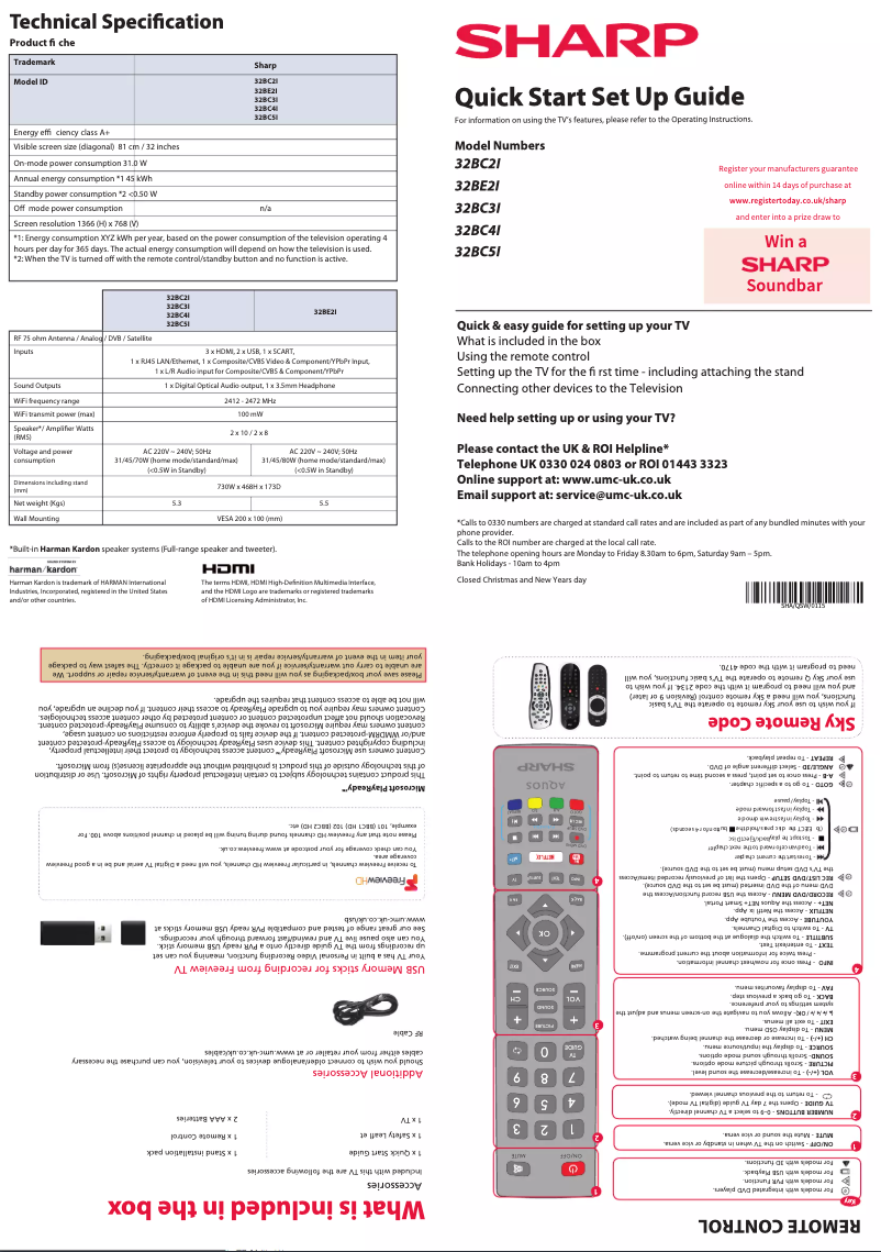 Página 1 del manual Manual de usuario Sharp 32BC3I