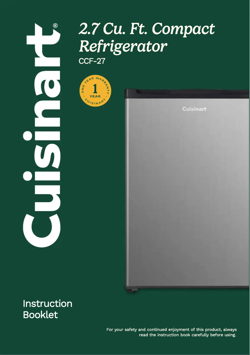 Página 1 del manual Manual de usuario Cuisinart CCF-27