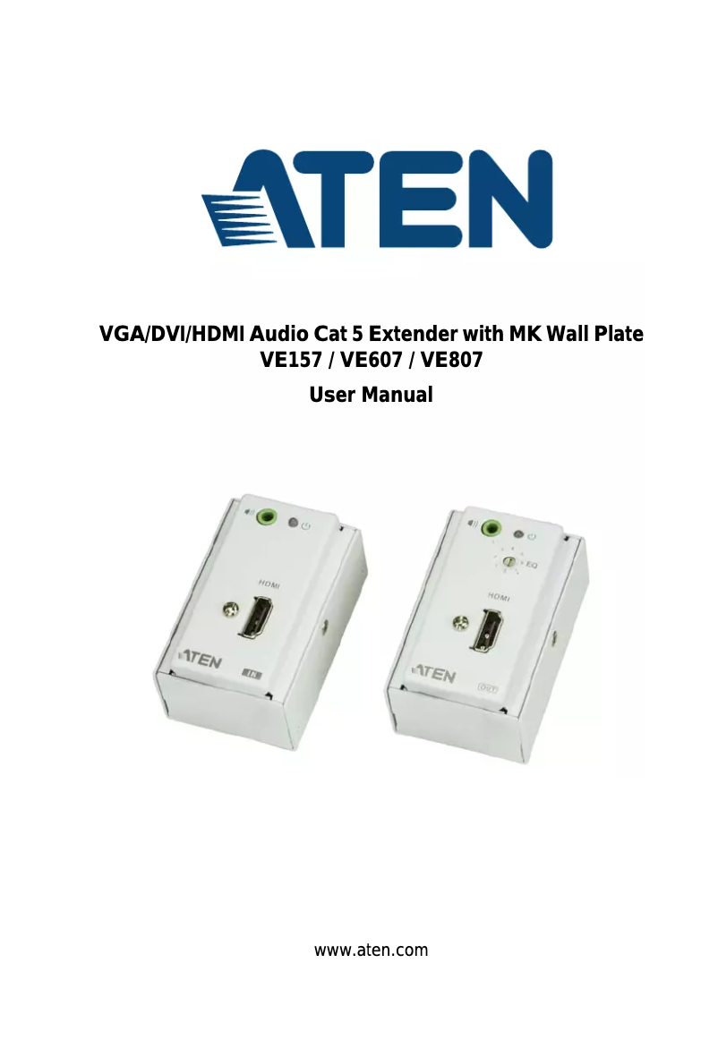 Página nº 1 - Manual de usuario ATen VE807