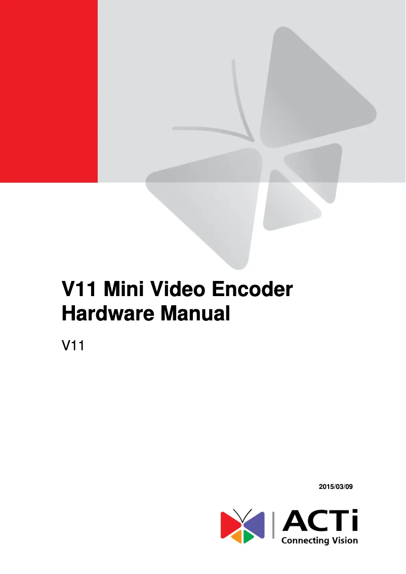 Página 1 del manual Manual de usuario ACTi V11