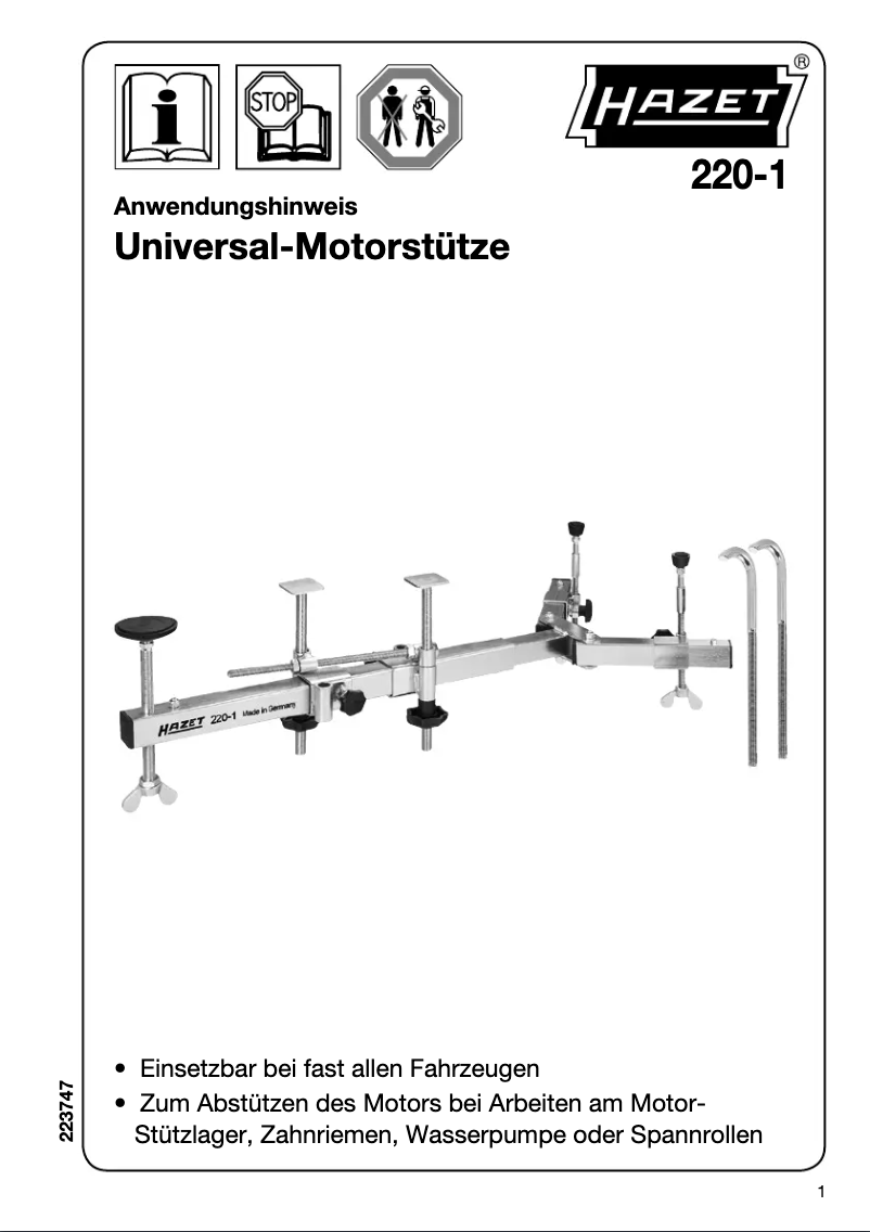 Imagen de la primera página del manual del dispositivo 220-1