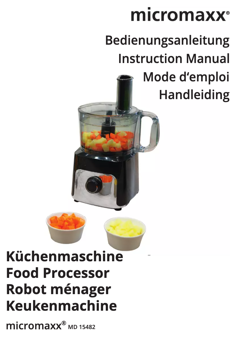 Imagen de la primera página del manual del dispositivo MD 15482