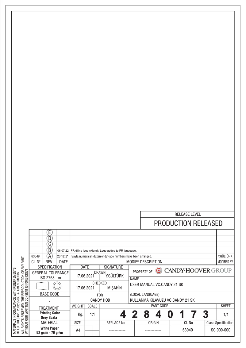 Imagen de la primera página del manual del dispositivo CH64XB