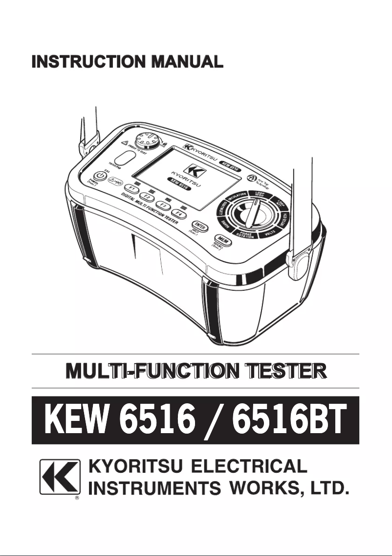 Página 1 del manual Manual de usuario Kyoritsu KEW 6516