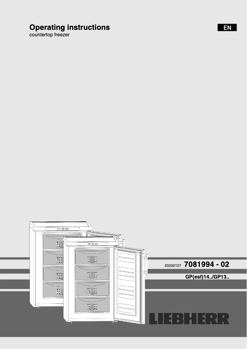 Página 1 del manual Manual de usuario Liebherr GP 1376 Premium