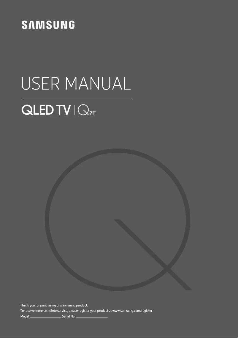 Imagen de la primera página del manual del dispositivo QN55Q7FAMP