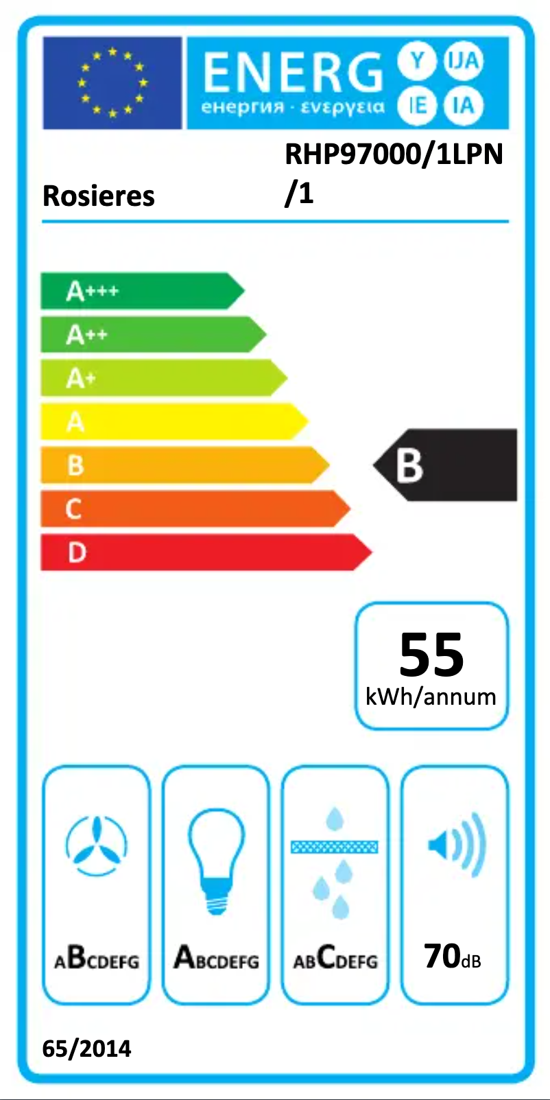 Página nº 1 - Etiqueta energética Rosieres RHP97000/1LPN/1