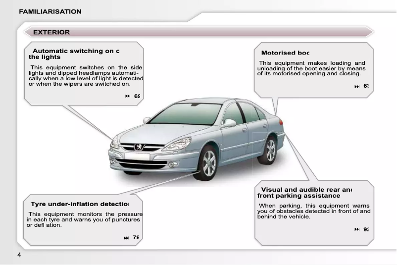Página 1 del manual Manual de usuario Peugeot 607 (2009)