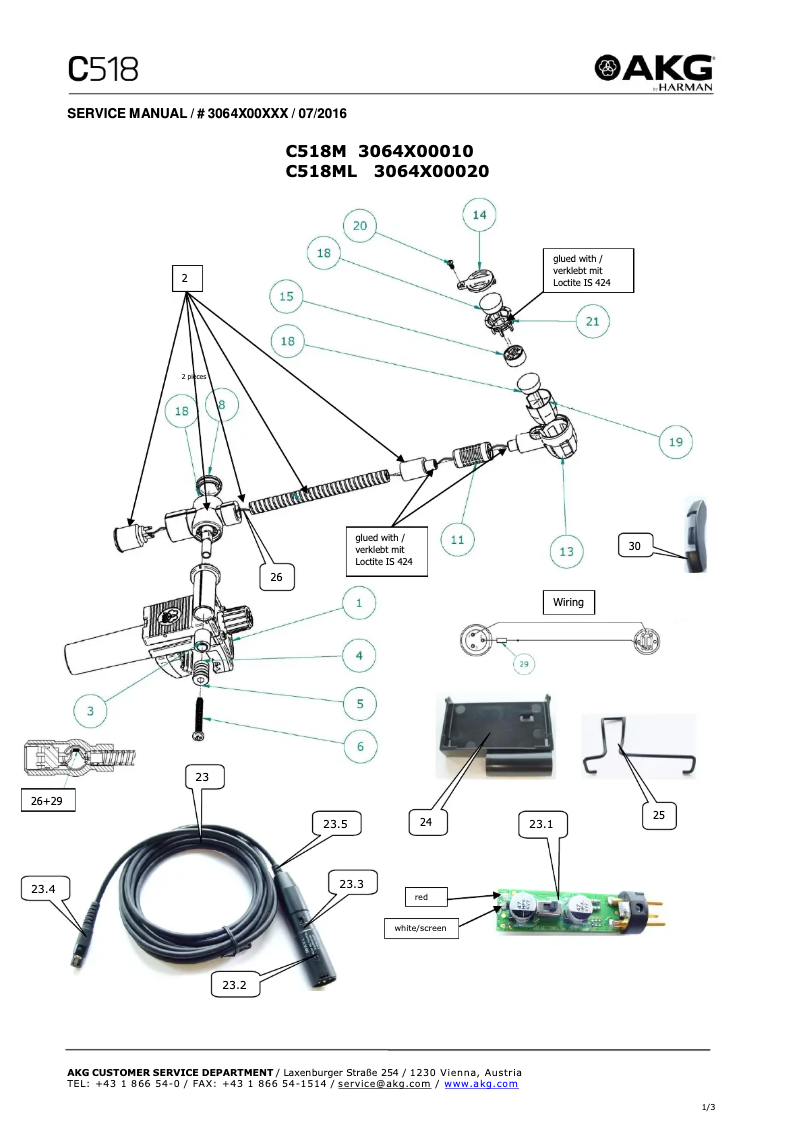 Imagen de la primera página del manual del dispositivo C518 M